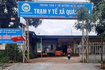 Trạm y tế xã Quảng Sơn, huyện Đắk Glong, tỉnh Đắk Nông, nơi ông Lê Duy Đại làm việc.