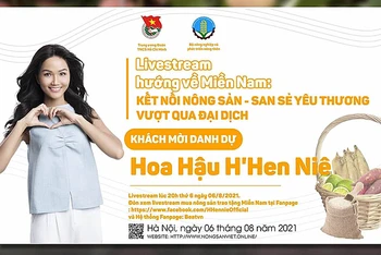 Hoa hậu H’Hen Niê đồng hành cùng chương trình “Kết nối nông sản - San sẻ yêu thương - Chung tay vượt qua đại dịch”.