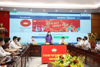 Lãnh đạo Ủy ban Mặt trận Tổ quốc Việt Nam thành phố Hà Nội phát động Chương trình “Đoàn kết chống dịch”.