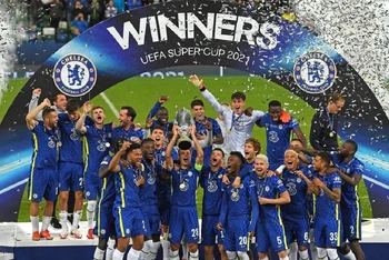 Chelsea giành Siêu cúp châu Âu lần thứ 2 trong lịch sử. (Ảnh: Chelsea FC)