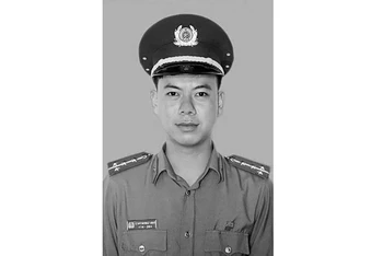 Chân dung Đại úy Lê Huỳnh Nhật Minh.