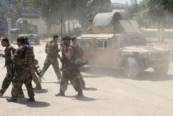 Lực lượng an ninh Afghanistan tại tỉnh Kunduz, ngày 22/6/2021. (Ảnh: Reuters)