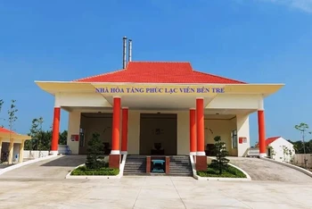 Cơ sở hỏa táng Phúc Lạc Viên tại TP Bến Tre, tỉnh Bến Tre.