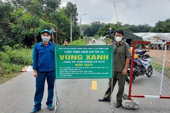 Chốt bảo vệ vùng xanh trên địa bàn xã Phước Sang, huyện Phú Giáo, tỉnh Bình Dương.