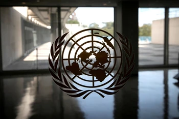 Biểu trưng của Liên hợp quốc. (Ảnh: Reuters)