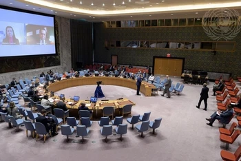Toàn cảnh phiên họp về chống khủng bố của Hội đồng Bảo an. (Ảnh: TTXVN)