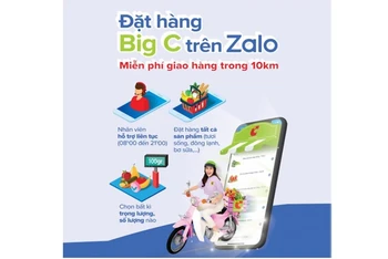 Hệ thống siêu thị Big C đẩy mạnh bán hàng qua kênh Zalo.