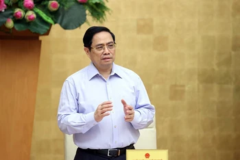 Thủ tướng Phạm Minh Chính yêu cầu tăng cường thực hiện phòng, chống dịch Covid-19 trong kỳ nghỉ Lễ Quốc khánh 2/9. (Ảnh: TTXVN)