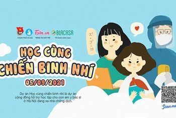 Dự án “Học cùng chiến binh nhí” đặt mục tiêu hỗ trợ con em lực lượng tuyến đầu. Tình nguyện viên và người có nhu cầu tham gia dự án có thể quét mã QR để tìm hiểu thêm thông tin.