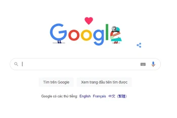 Google Doodle tri ân những anh hùng tuyến đầu chống dịch Covid-19 sáng 9/9. (Ảnh chụp màn hình)