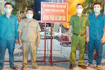 Thị xã Điện Bàn tổ chức nhiều chốt chặn để phòng, chống dịch bệnh.