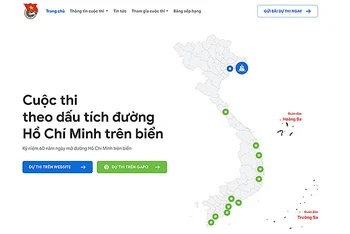Giao diện khởi động của website http://doantaukhongso.vn/.