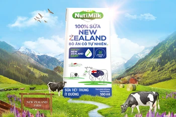 Nutifood giảm 50% đối với sản phẩm NutiMilk 100% Sữa New Zealand Bò ăn cỏ tự nhiên ít đường.
