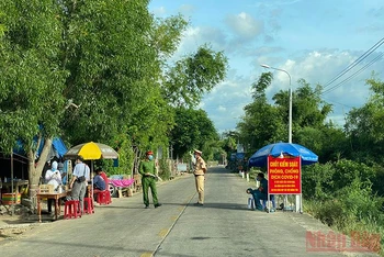 Chốt kiểm soát dịch Covid-19 tại xã Xuân Sơn Nam, huyện Đồng Xuân, nơi Phạm Quốc Học đã vi phạm đánh cán bộ tổ trực chốt.
