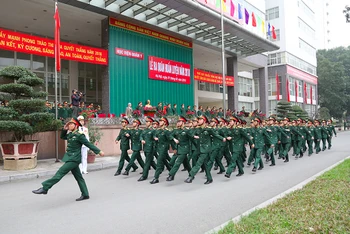 Học viên Học viện Quân y tại lễ ra quân huấn luyện (Ảnh minh hoạ)