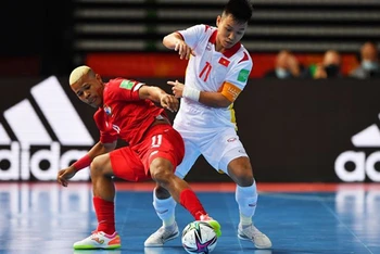 Đội tuyển futsal Việt Nam đang nắm trong tay quyền tự quyết tại vòng bảng của FIFA Futsal World Cup 2021. (Ảnh: TTXVN)