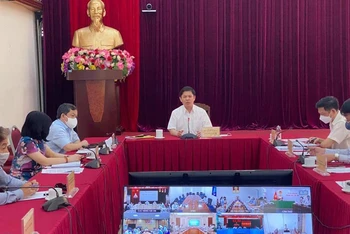 Bộ trưởng GTVT Nguyễn Văn Thể phát biểu tại cuộc họp.