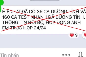 Thông tin lan truyền về 35 ca dương tính trên các nhóm kín facebook và zalo tại Quảng Trị là sai sự thật.