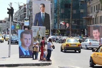 Đường phố Damascus trước ngày bầu cử Tổng thống 26/5/2021. (Ảnh: Reuters)