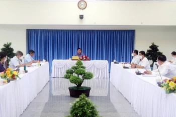 Quang cảnh họp Ban Chỉ đạo phòng, chống dịch Covid-19 tỉnh Đồng Nai sáng 21/9.