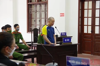 Bị cáo Nguyễn Mạnh Cường tại phiên tòa.