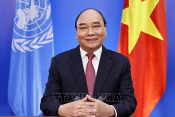Chủ tịch nước Nguyễn Xuân Phúc dự Hội nghị thượng đỉnh các hệ thống lương thực của Liên hợp quốc. (Ảnh: Thống Nhất/TTXVN)