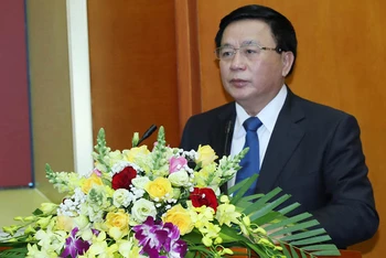 Đồng chí Nguyễn Xuân Thắng phát biểu ý kiến tại hội nghị. (Ảnh: Trọng Đức/TTXVN)
