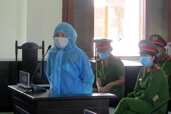 Bị cáo Trần Thị Tuyết Diệu tại phiên tòa phúc thẩm.