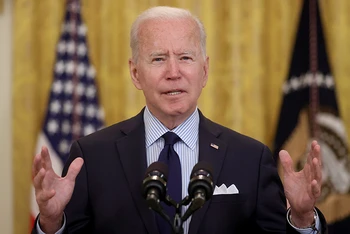 Tổng thống Mỹ Joe Biden phát biểu về vaccine Covid-19 và các mũi tiêm nhắc lại tại Washington (Mỹ) hôm 24/9. (Ảnh: Reuters) 