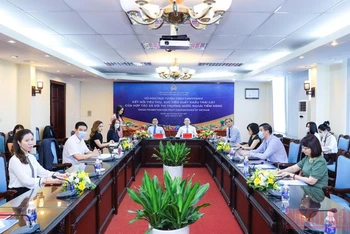 Hội nghị tại điểm cầu Trụ sở Liên minh HTX Việt Nam.