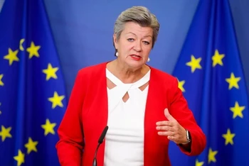 Ủy viên Nội vụ EU, bà Ylva Johansson. (Ảnh: Pool/Reuters)