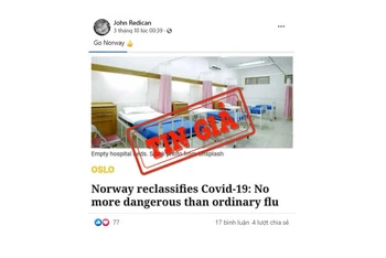 Một bài đăng trên Facebook chia sẻ bài báo đưa thông tin không chính xác về Viện Y tế công cộng Na Uy. 