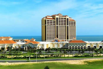 Khu du lịch The Grand Hồ Tràm Resort & Casino, một trong 4 cơ sở du lịch được tỉnh Bà Rịa- Vũng Tàu chọn thí điểm đón khách du lịch sau dịch Covid-19.