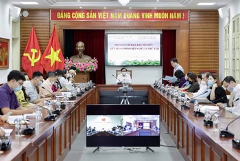 Cuộc họp trực tuyến về LHP Việt Nam lần thứ XXII. (Ảnh: Cục Điện ảnh)