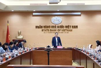 Phó Thống đốc Thường trực Ngân hàng Nhà nước Việt Nam Đào Minh Tú phát biểu khai mạc Hội nghị.