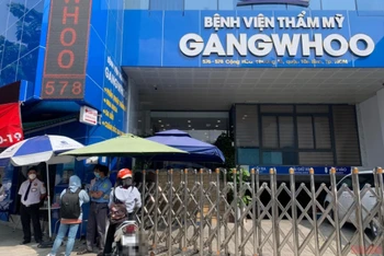 Bệnh viện thẩm mỹ Gangwhoo ngưng hoạt động từ ngày 18/10. (Ảnh: Kim Dung)