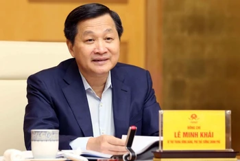 Phó Thủ tướng Lê Minh Khái chủ trì họp Ban Chỉ đạo điều hành giá. (Ảnh: VGP)
