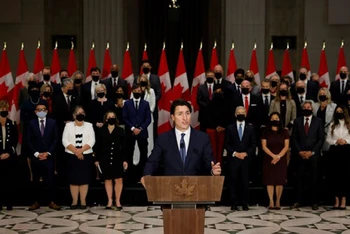 Thủ tướng Canada Justin Trudeau công bố thành viên nội các. (Nguồn: Reuters/TTXVN)