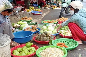 Tại các chợ truyền thống ở Thái Bình,mặt hàng rau, củ, quả hiện khá đắt đỏ.