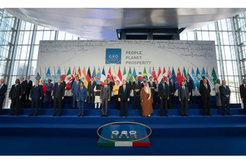 Các nhà lãnh đạo G20 tại Hội nghị cấp cao tổ chức ở Italia. (Ảnh G20.org)