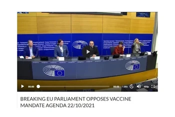 Đoạn video chỉ cho thấy 4 thành viên của Nghị viện châu Âu phản đối việc sử dụng thẻ thông hành vaccine Covid-19, chứ không phải toàn bộ nghị viện. 