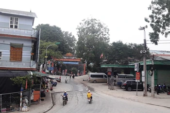 Một góc thị trấn huyện vùng cao Mường Lát.