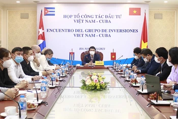 Thứ trưởng Bùi Hồng Minh đồng chủ trì cuộc họp trực tuyến Tổ công tác đầu tư Việt Nam - Cuba.