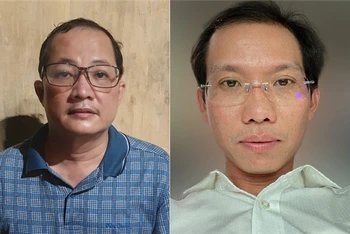 Bị can Nguyễn Minh Quân (trái) và bị can Nguyễn Văn Lợi (phải). (Ảnh: http://bocongan.gov.vn/)