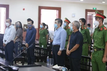 Phiên tòa phúc thẩm xét xử bị cáo Nguyễn Thành Tài và các đồng phạm trong vụ “đất vàng” số 8-12 Lê Duẩn, quận 1, TP Hồ Chí Minh.