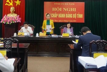 Hội nghị Ban chấp hành Đảng bộ tỉnh Hà Nam.