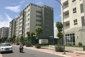 Dự án nhà ở tái định cư tại phường Thượng Thanh, quận Long Biên. (Ảnh: Ngọc Sơn)