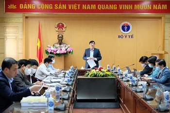 Bộ trưởng Nguyễn Thanh Long chủ trì cuộc họp. (Ảnh: TRẦN MINH)