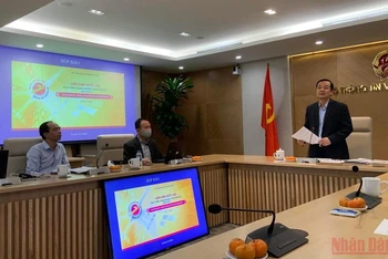 Thứ trưởng Thông tin và Truyền thông Phạm Đức Long chủ trì họp báo về Diễn đàn Quốc gia Phát triển Doanh nghiệp Công nghệ số Việt Nam lần thứ III. 