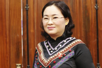 Bà Lò Thị Luyến, Phó Trưởng Đoàn Đại biểu Quốc hội tỉnh Điện Biên.